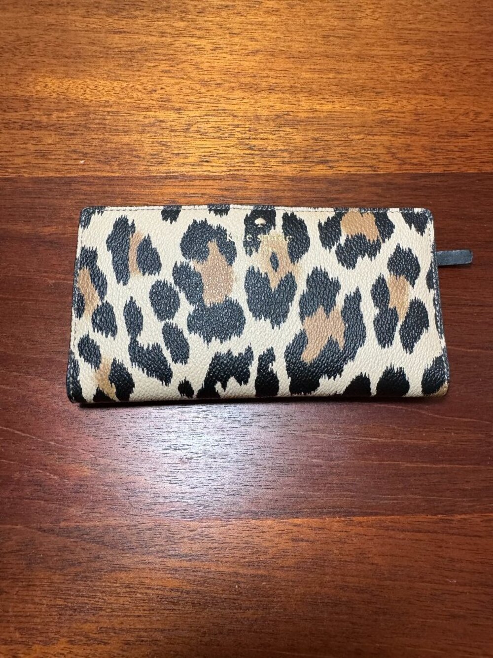 Kate Spade Animal Print Spotted Leopard Print Slim Bifold Wallet - NWT